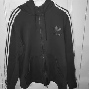 Mens Adidas trefoil zip up hoddie xl
